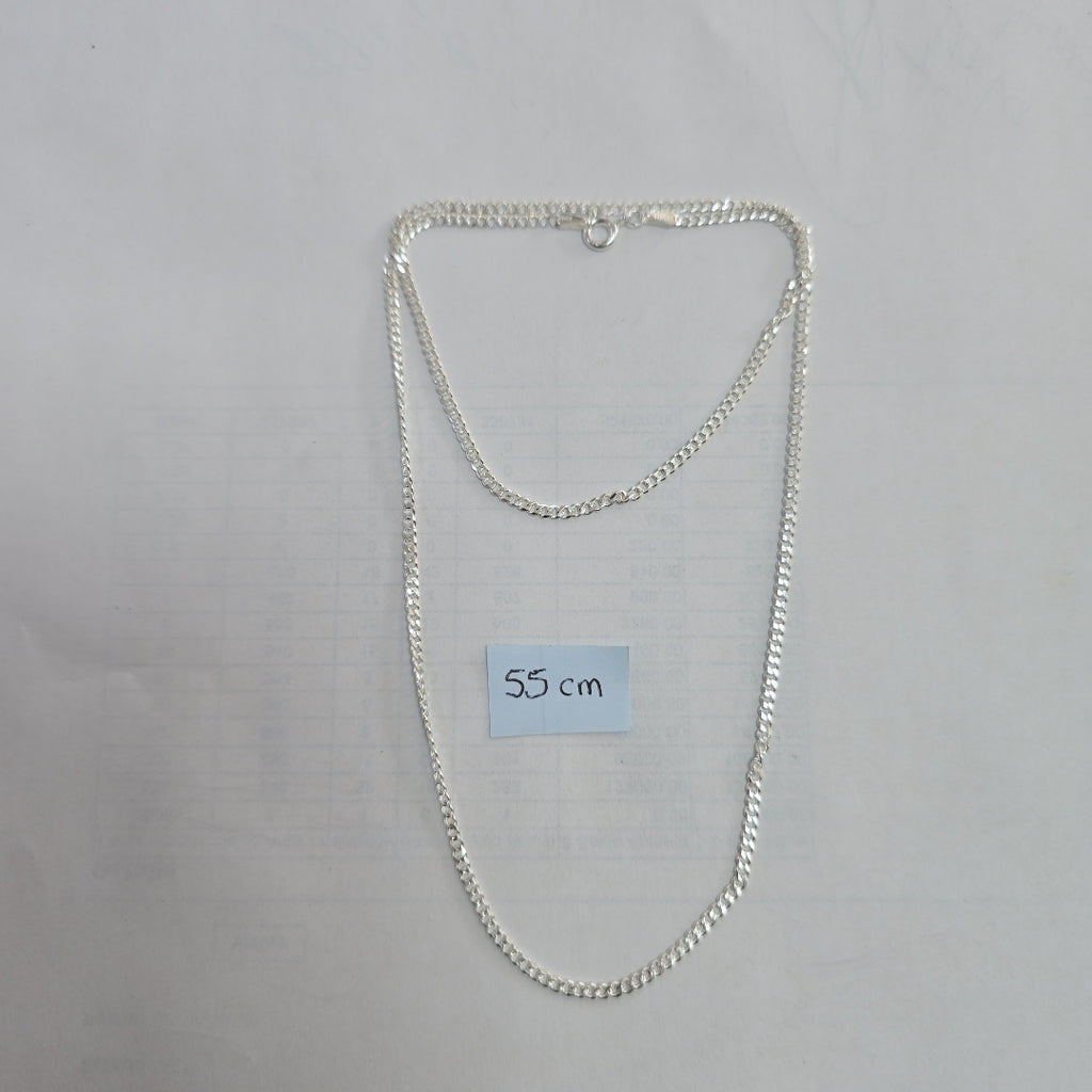 CADENA TEJIDO BARBADO PLATA .925 55 CM 5.3 GR (NUEVO)