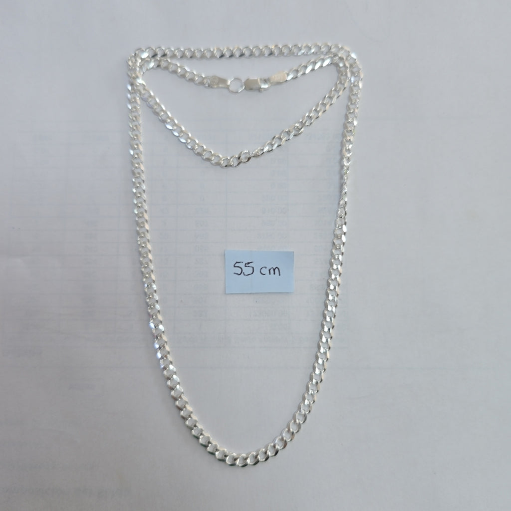 CADENA TEJIDO BARBADO PLATA .925 55 CM 12.7 GR (NUEVO)