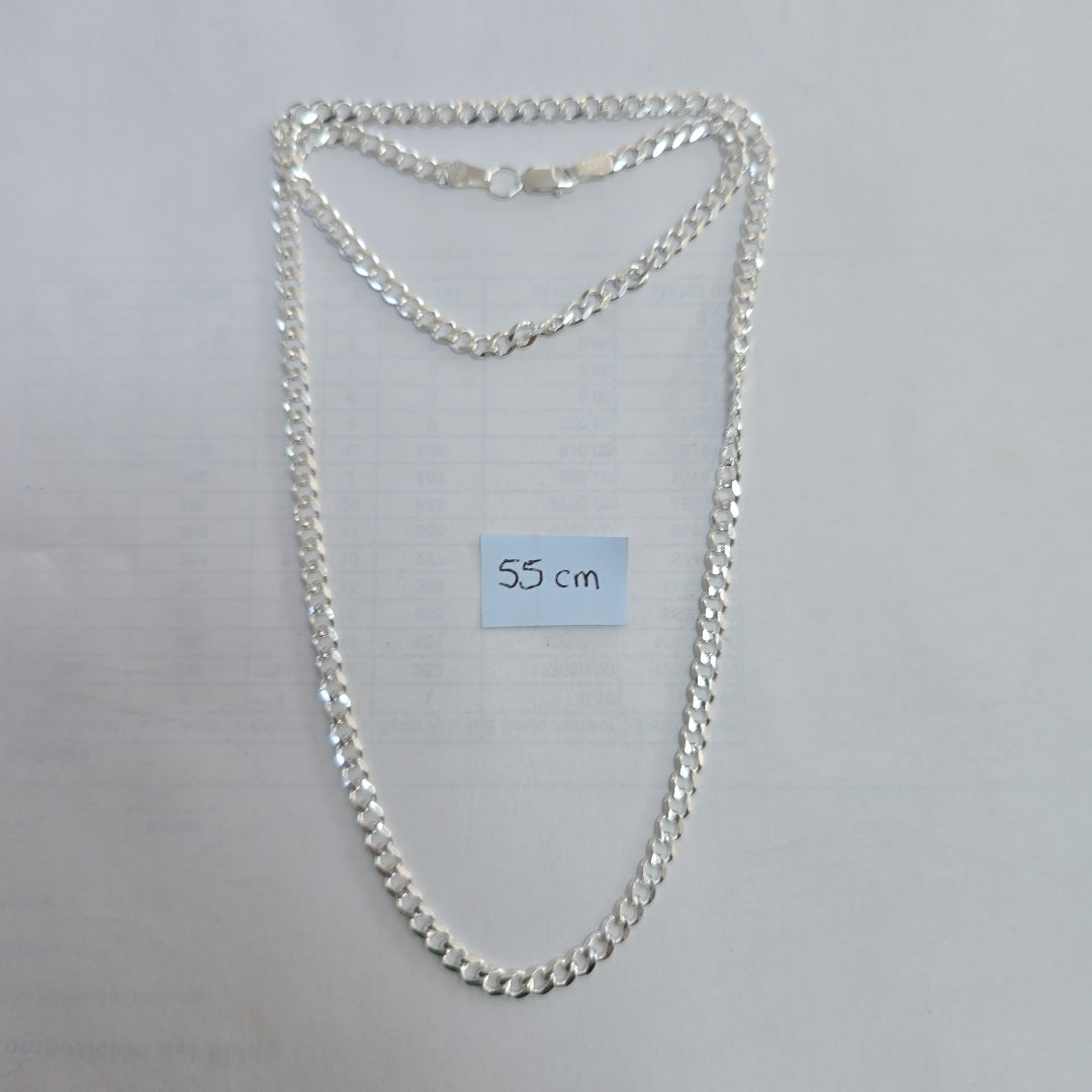 CADENA TEJIDO BARBADO PLATA .925 55 CM 12.7 GR (NUEVO)