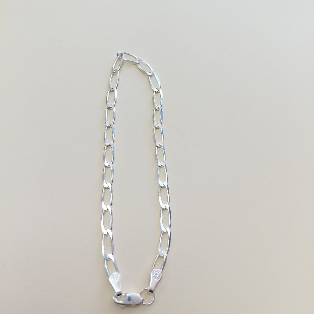 PULSERA TEJIDO ESLABONES PLATA .925 21 CM 4 GR (NUEVO)