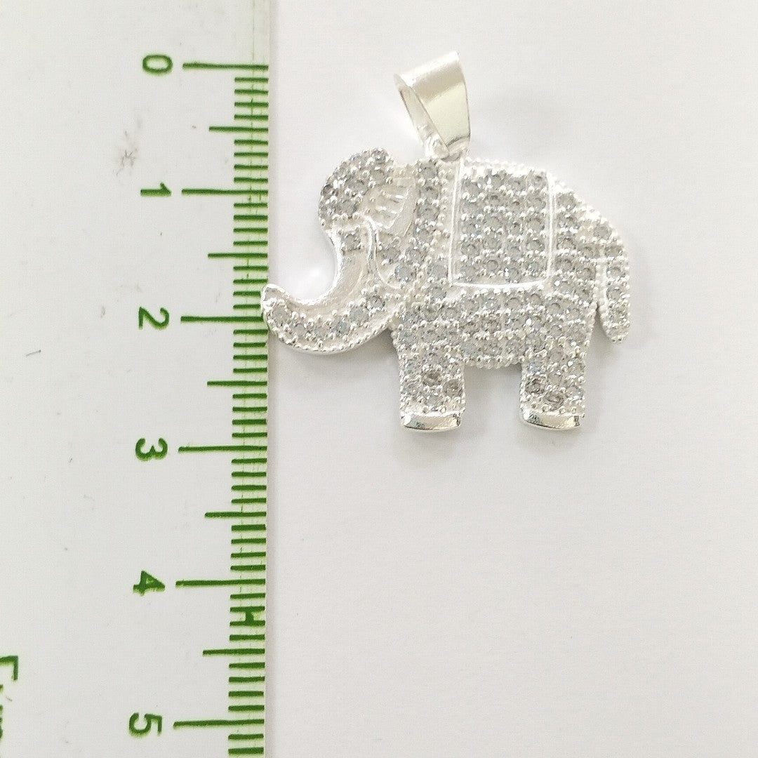 DIJE ELEFANTE C/CIRCONIAS PLATA .925 5.4 GR (NUEVO)