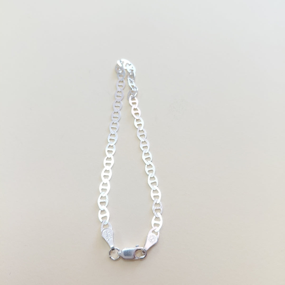 PULSERA TEJIDO GUCHI PLATA .925 18 CM 2.7 GR (NUEVO)