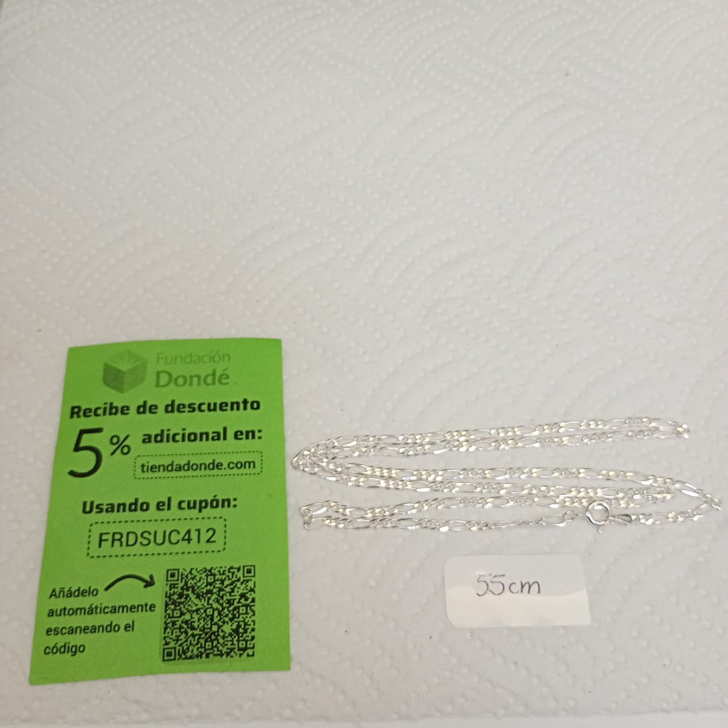 CADENA TEJIDO 3X1 PLATA .925 55 CM 4.1 GR (NUEVO)