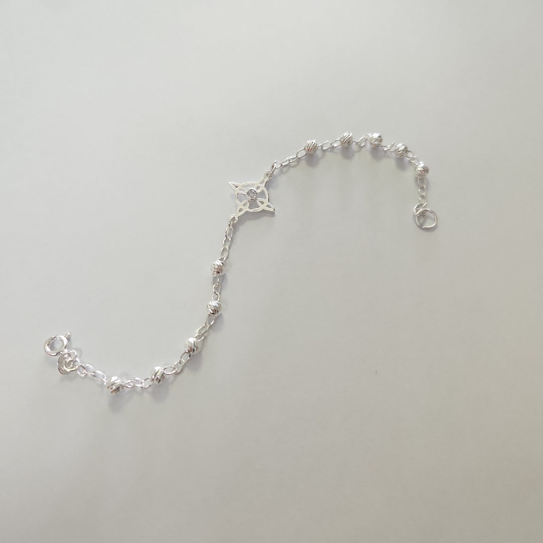 PULSERA TEJIDO ESPECIAL PLATA .925 18 CM 2.9 GR (NUEVO)