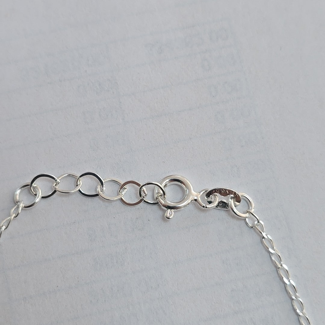 PULSERA TEJIDO LLAVE PLATA .925 18 CM 2.3 GR (NUEVO)