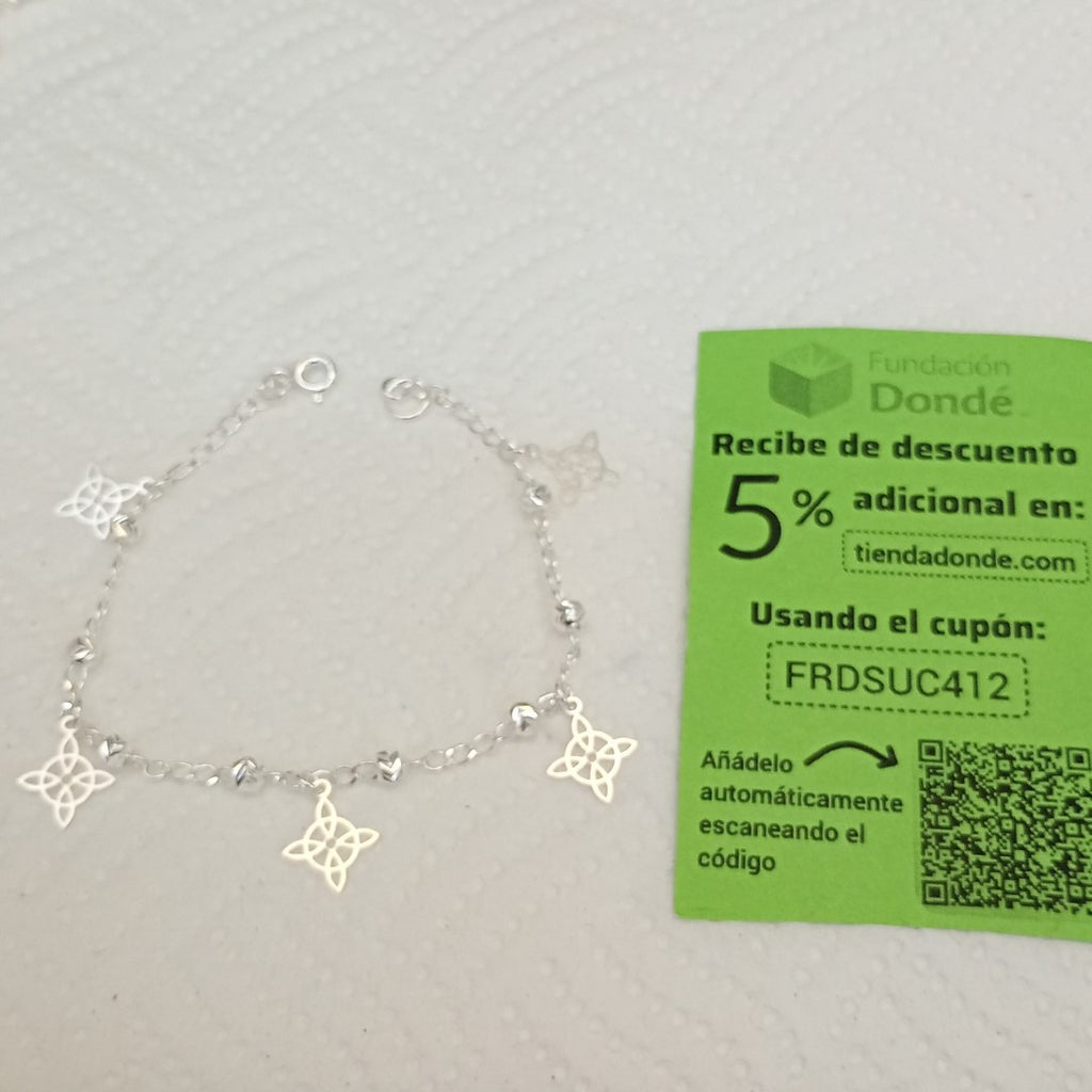 PULSERA TEJIDO ESPECIAL PLATA .925 18 CM 3.2 GR (NUEVO)