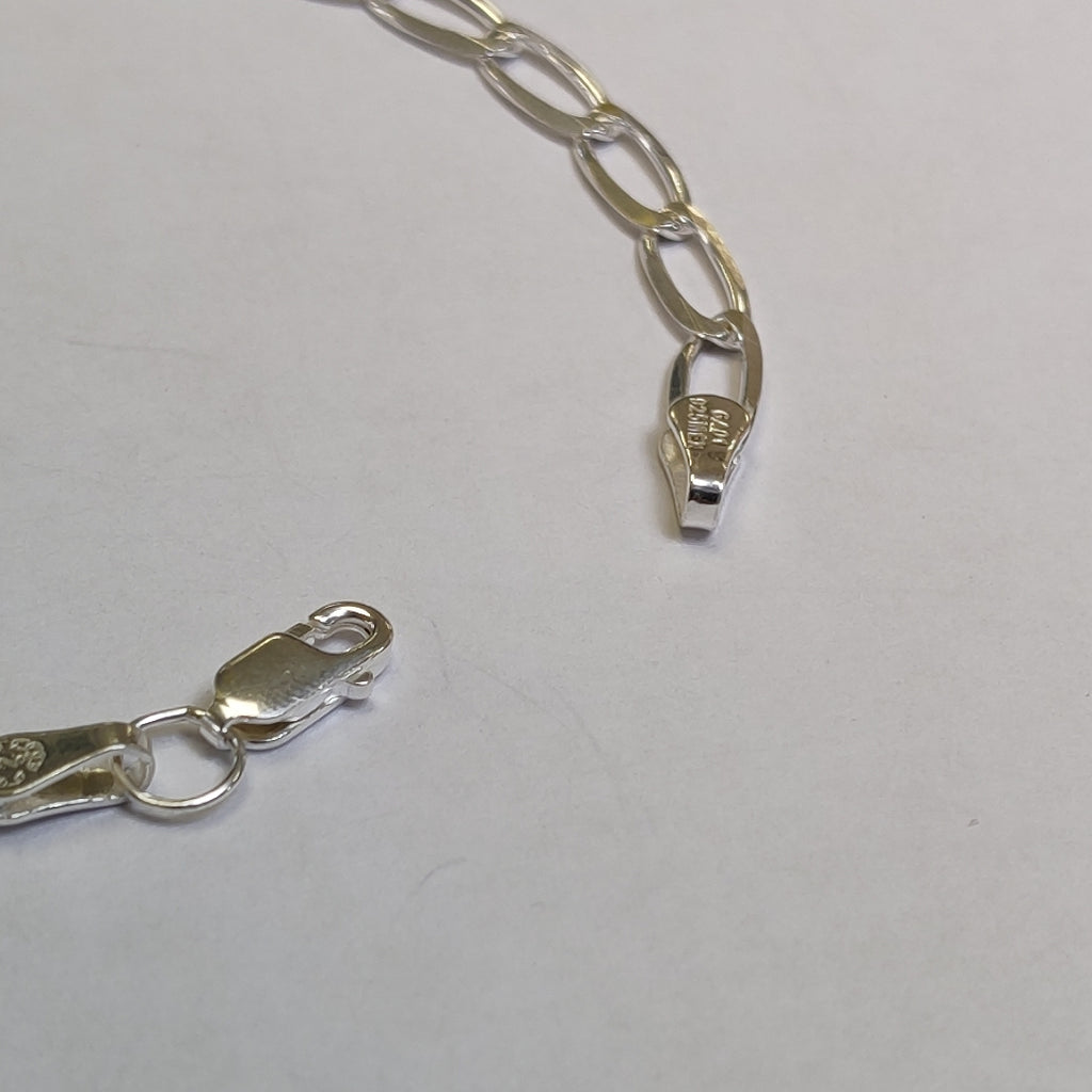 PULSERA TEJIDO ESLABONES PLATA .925 18 CM 3.7 GR (NUEVO)