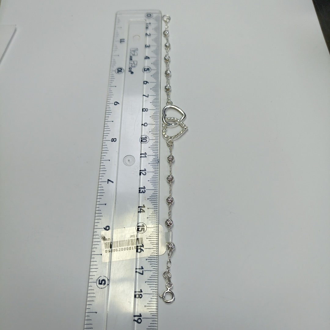 PULSERA TEJIDO TEJIDO ESPECIAL PLATA .925 18 CM 4.1 GR (NUEVO)