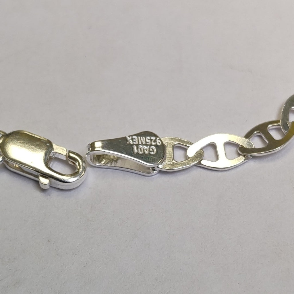 PULSERA TEJIDO GUCHI PLATA .925 18 CM 2.7 GR (NUEVO)