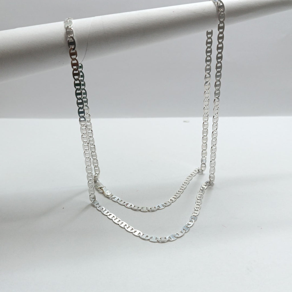 CADENA TEJIDO GUCHI PLATA .925 60 CM 10.1 GR (NUEVO)
