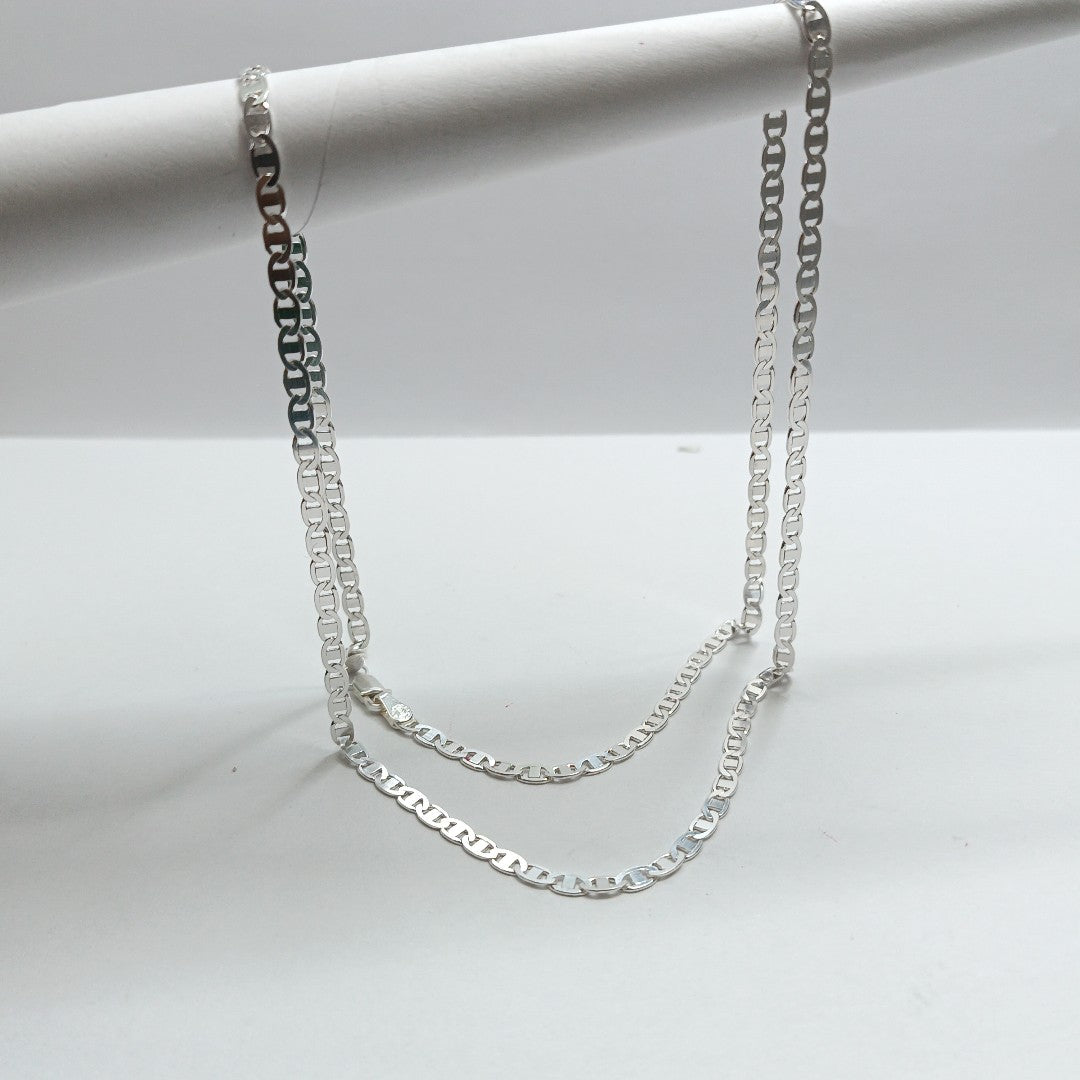 CADENA TEJIDO GUCHI PLATA .925 60 CM 10.1 GR (NUEVO)