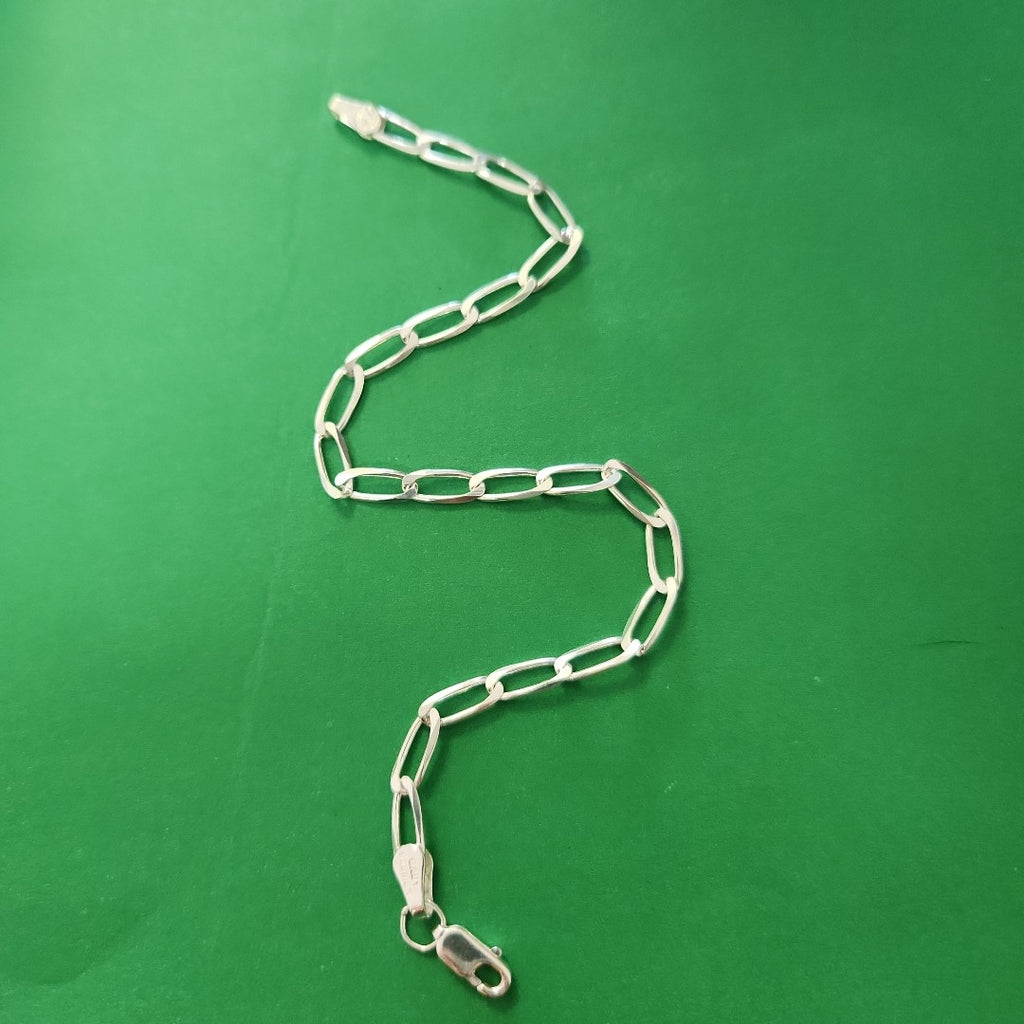 PULSERA TEJIDO ESLABONES PLATA .925 21 CM 3.9 GR (NUEVO)