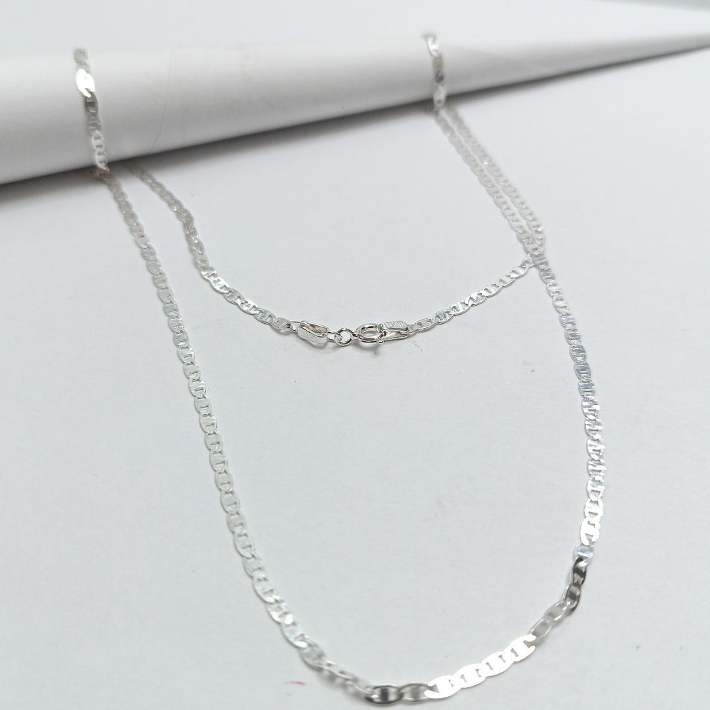 CADENA TEJIDO ESPEJO PLATA .925 55 CM 3.6 GR (NUEVO)