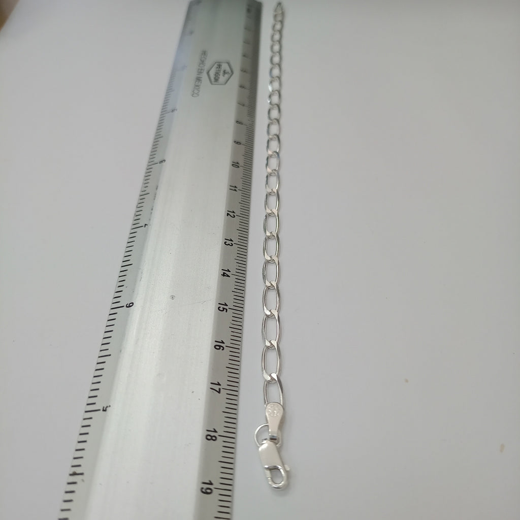 PULSERA TEJIDO ESLABONES PLATA .925 18 CM 3.8 GR (NUEVO)
