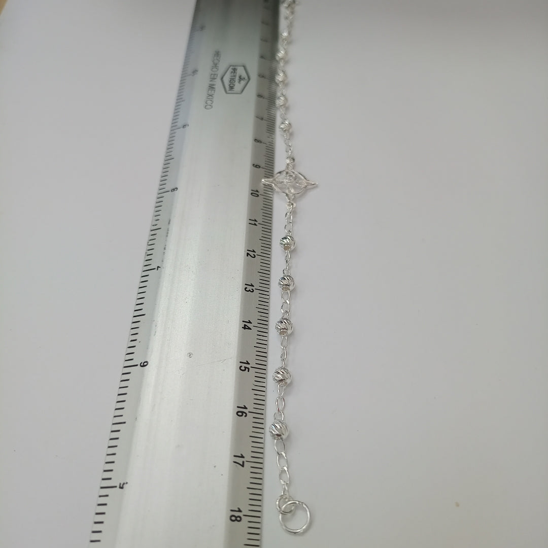PULSERA TEJIDO ESPECIAL PLATA .925 18 CM 2.9 GR (NUEVO)