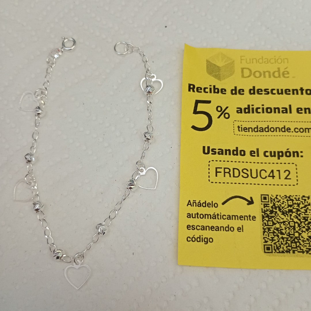 PULSERA TEJIDO ESPECIAL PLATA .925 18 CM 2.7 GR (NUEVO)