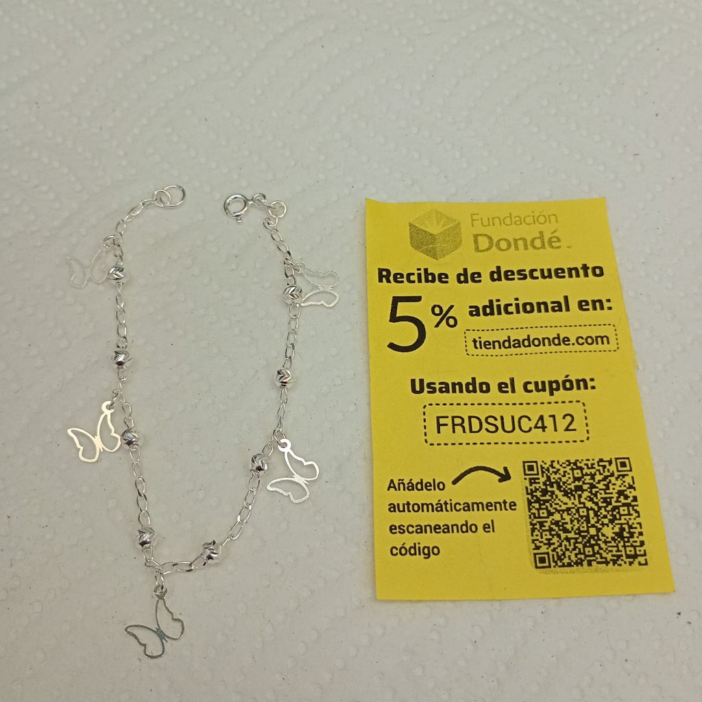 PULSERA TEJIDO ESPECIAL PLATA .925 18 CM 2.9 GR (NUEVO)