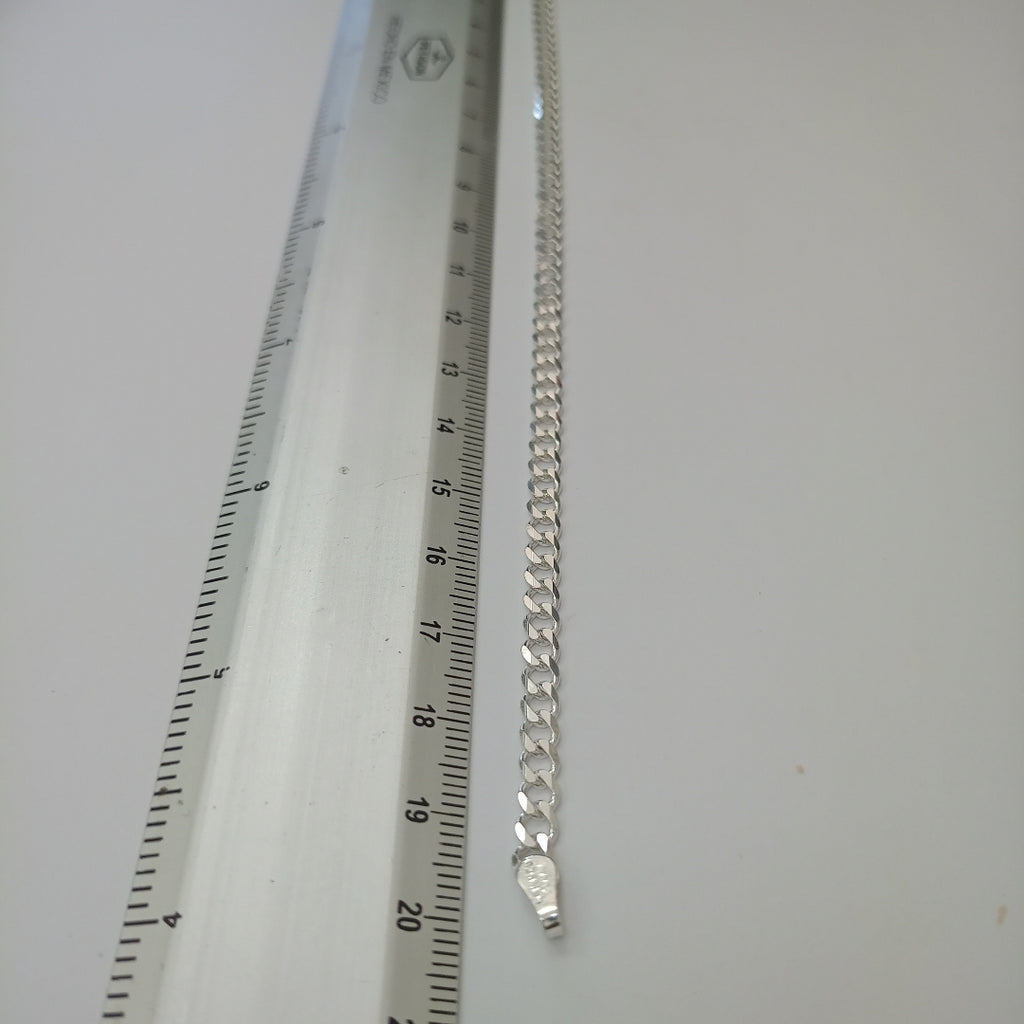 PULSERA TEJIDO BARBADA PLATA .925 21 CM 4.6 GR (NUEVO)