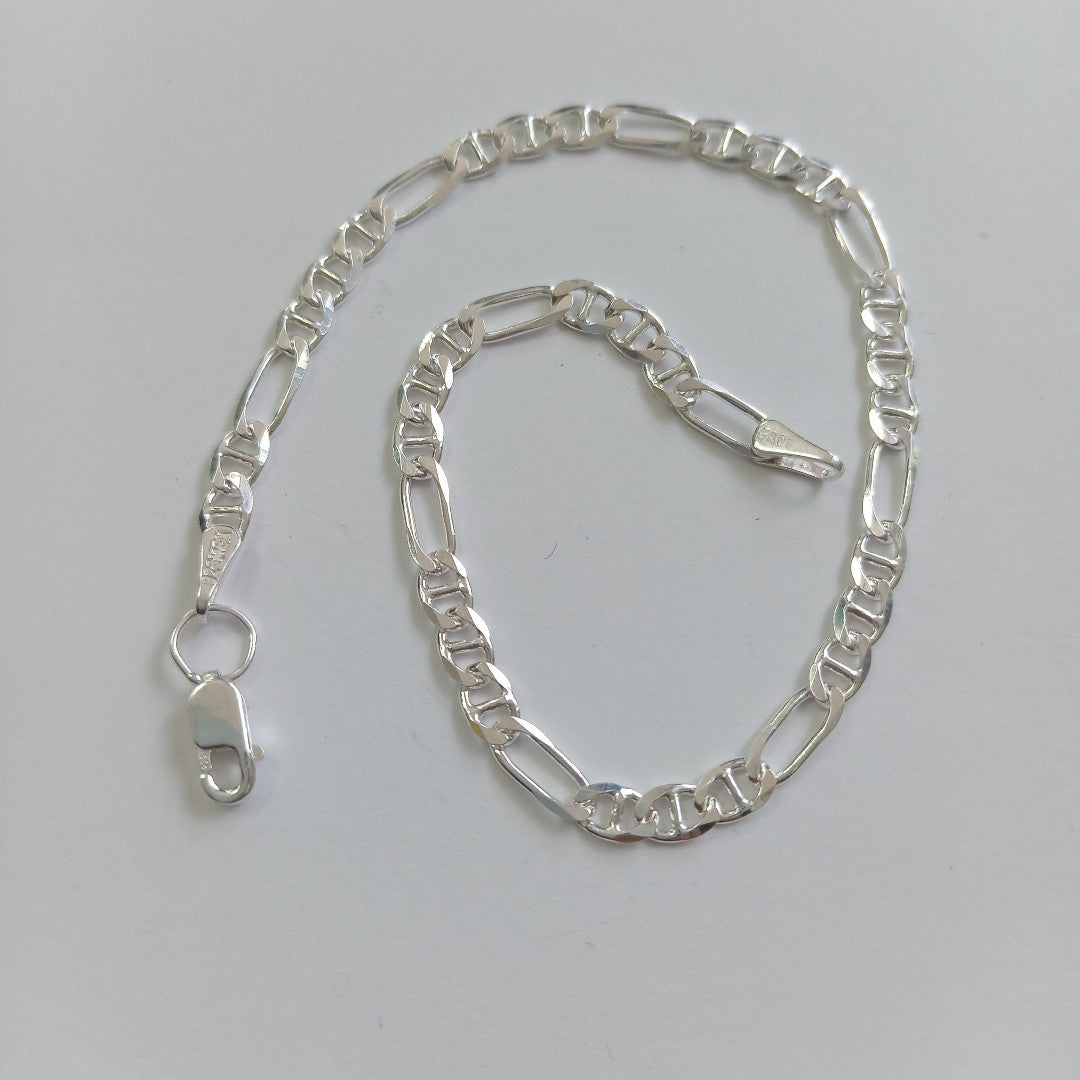 PULSERA TEJIDO 3X1 PLATA .925 16 CM 2.8 GR (NUEVO)