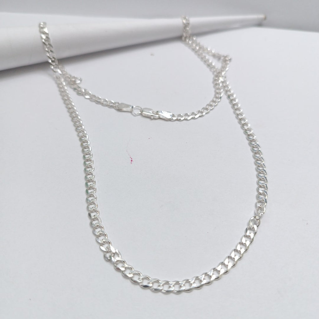 CADENA TEJIDO BARBADO PLATA .925 60 CM 12.9 GR (NUEVO)