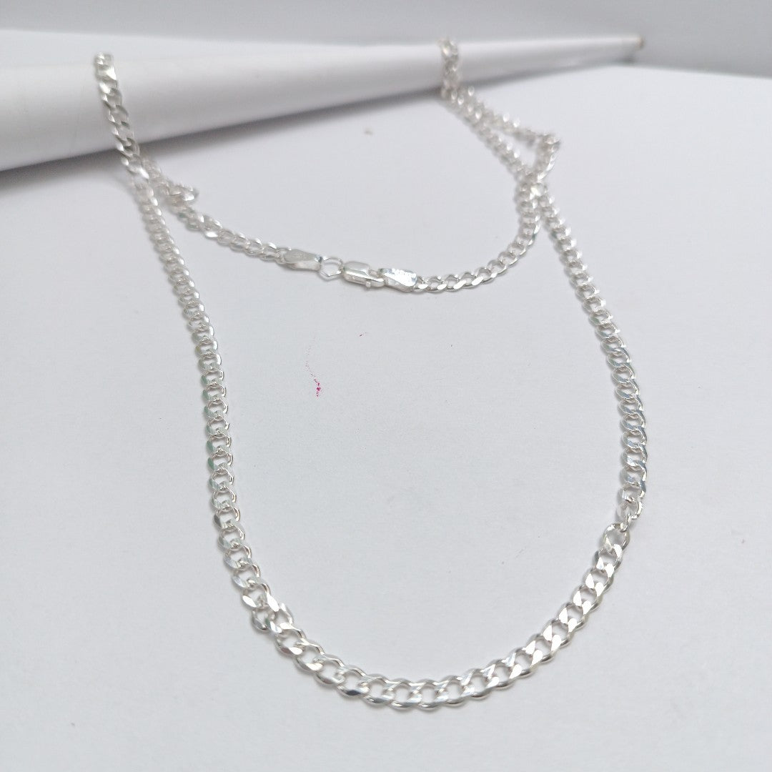 CADENA TEJIDO BARBADO PLATA .925 60 CM 12.9 GR (NUEVO)