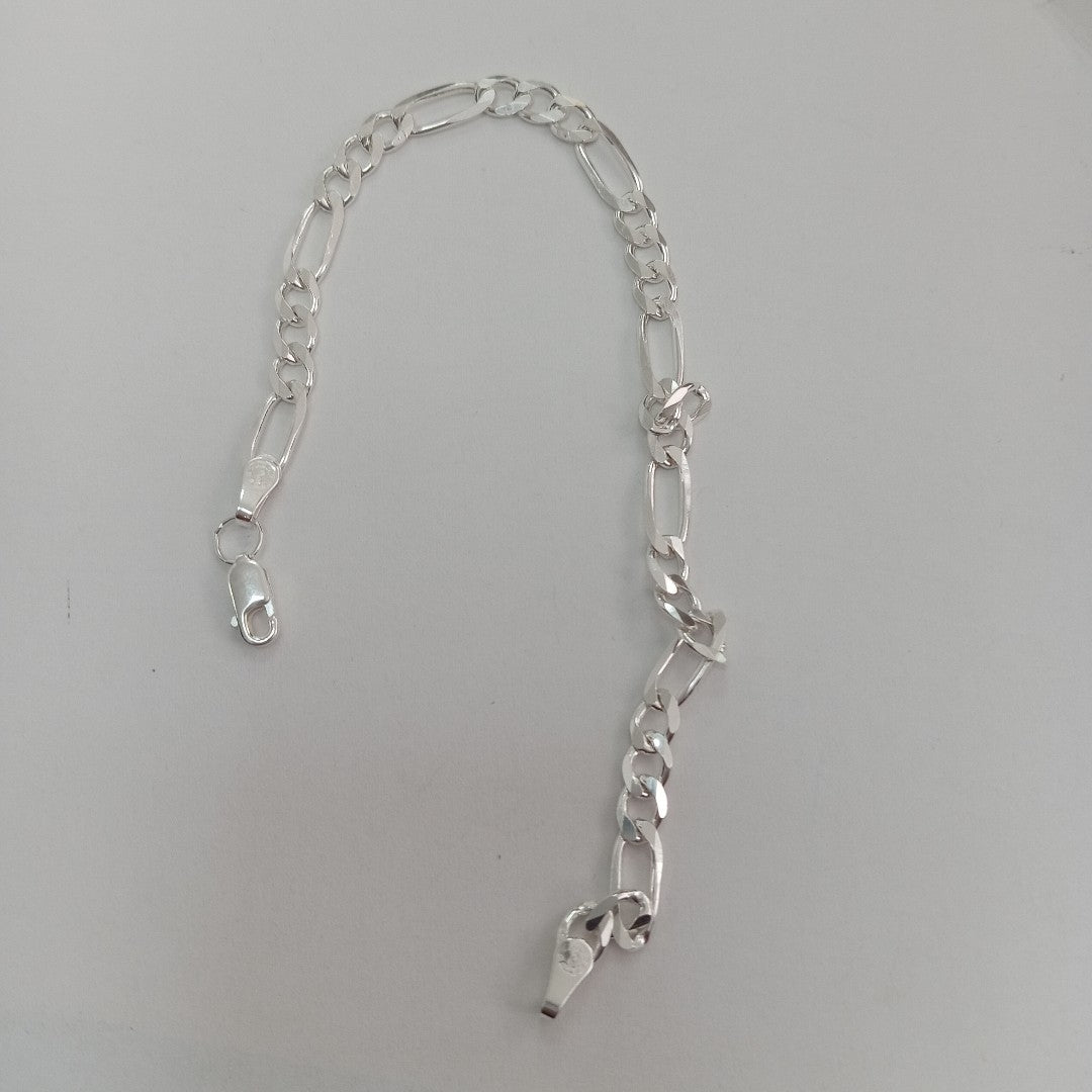 PULSERA TEJIDO 3X1 PLATA .925 18 CM 6 GR (NUEVO)