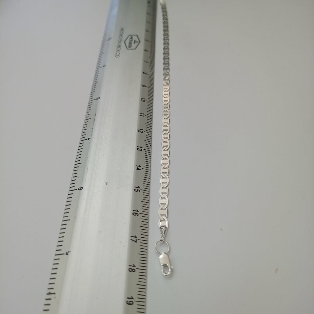 PULSERA TEJIDO GUCHI PLATA .925 18 CM 2.9 GR (NUEVO)