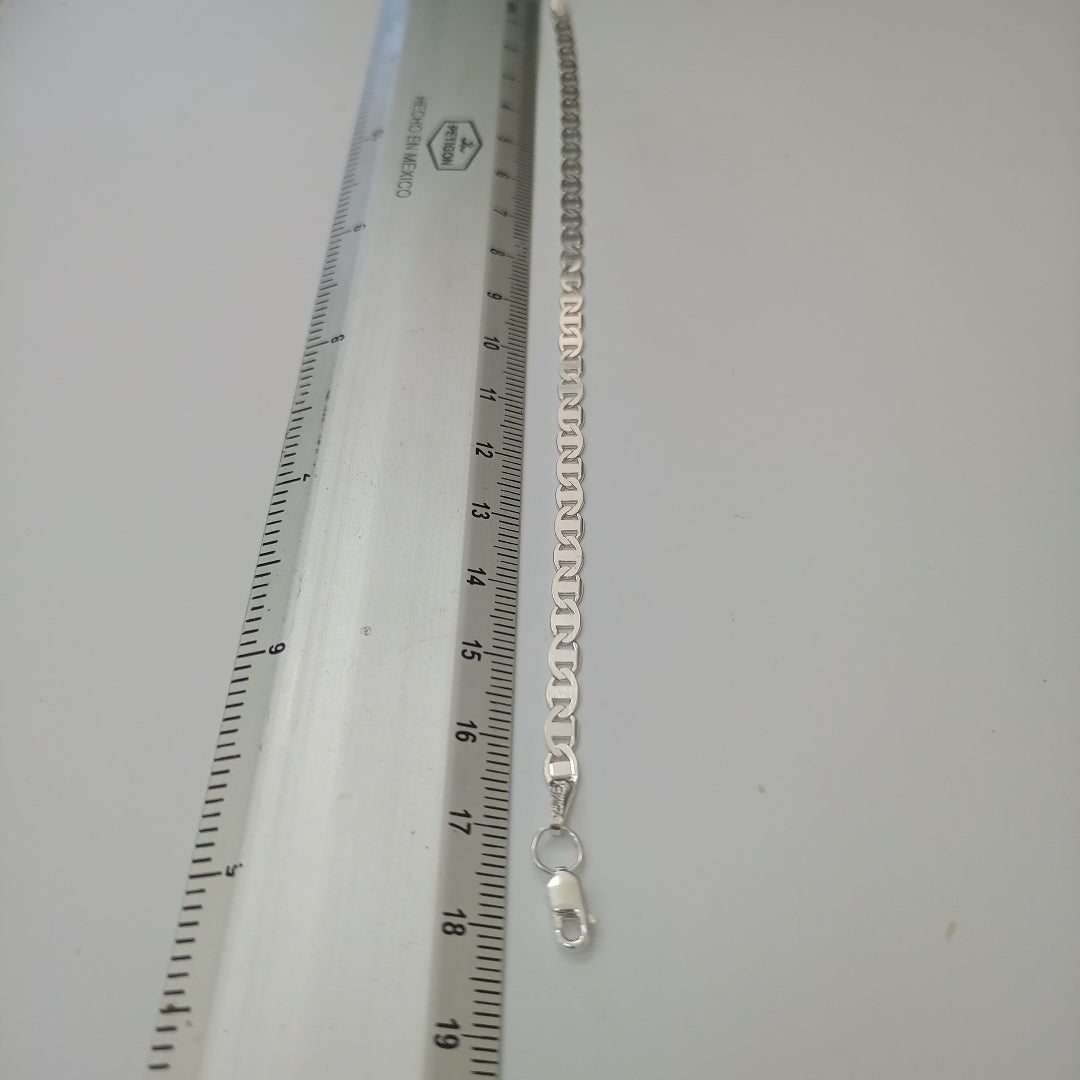 PULSERA TEJIDO GUCHI PLATA .925 18 CM 2.9 GR (NUEVO)