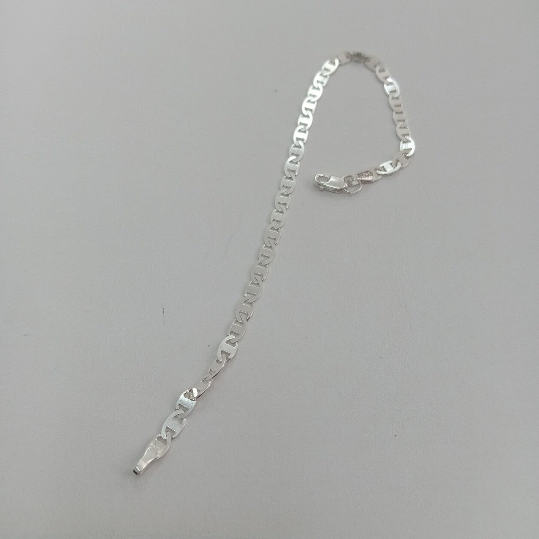 PULSERA TEJIDO GUCHI PLATA .925 18 CM 2.9 GR (NUEVO)
