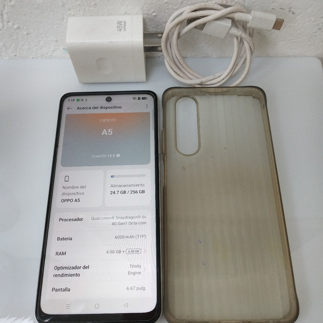 CELULAR OPPO  A5 CPH2727 (2025) 256 GB 4 GB RAM (SEMINUEVO)