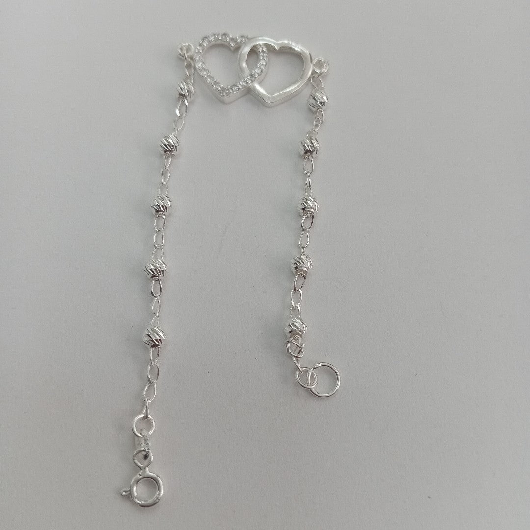 PULSERA TEJIDO TEJIDO ESPECIAL PLATA .925 18 CM 3.9 GR (NUEVO)