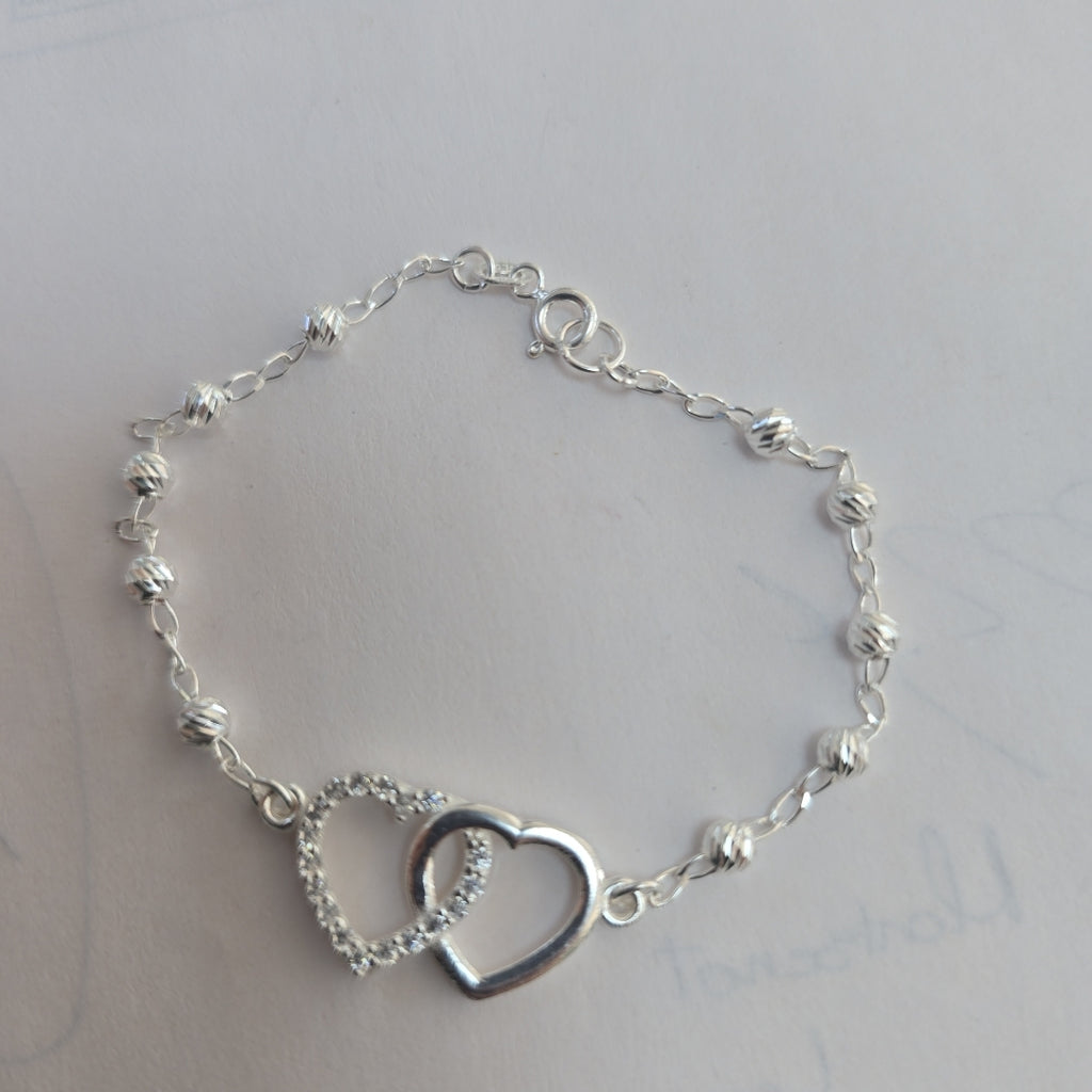 PULSERA TEJIDO TEJIDO ESPECIAL PLATA .925 18 CM 3.9 GR (NUEVO)