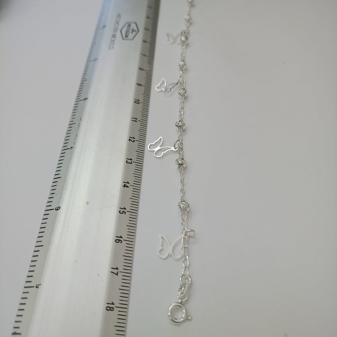 PULSERA TEJIDO ESPECIAL PLATA .925 18 CM 2.8 GR (NUEVO)