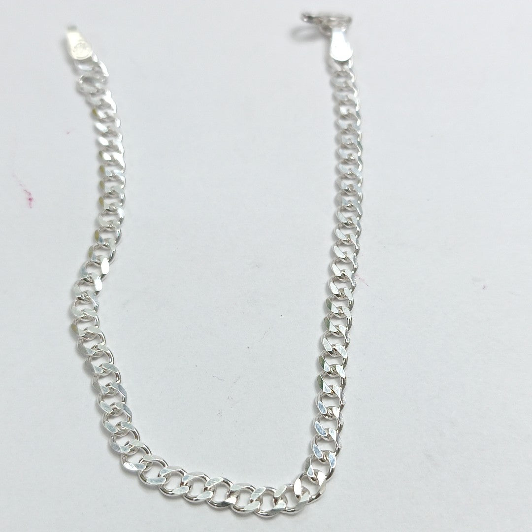 PULSERA TEJIDO BARBADA PLATA .925 18 CM 4.7 GR (NUEVO)