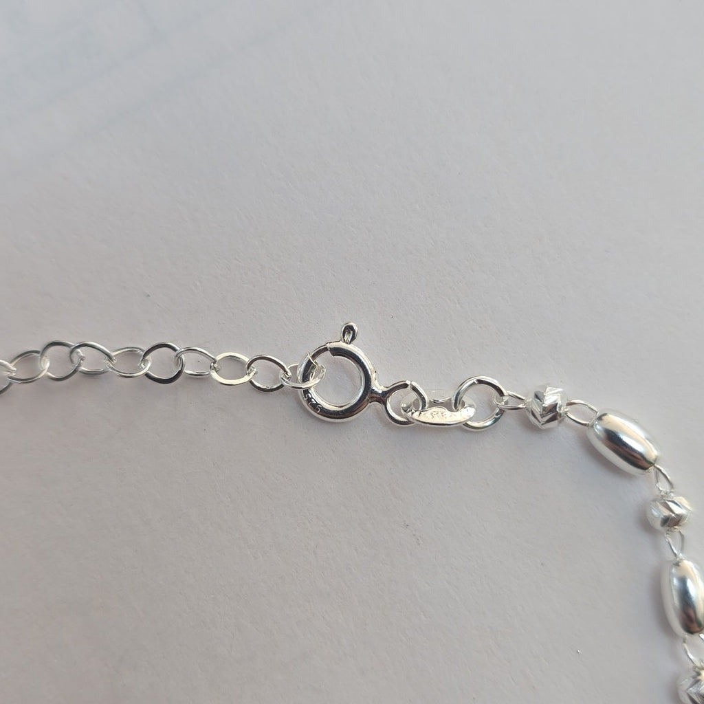 PULSERA TEJIDO ESPECIAL PLATA .925 18 CM 2.6 GR (NUEVO)