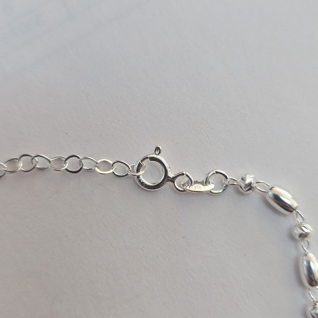 PULSERA TEJIDO ESPECIAL PLATA .925 18 CM 2.6 GR (NUEVO)
