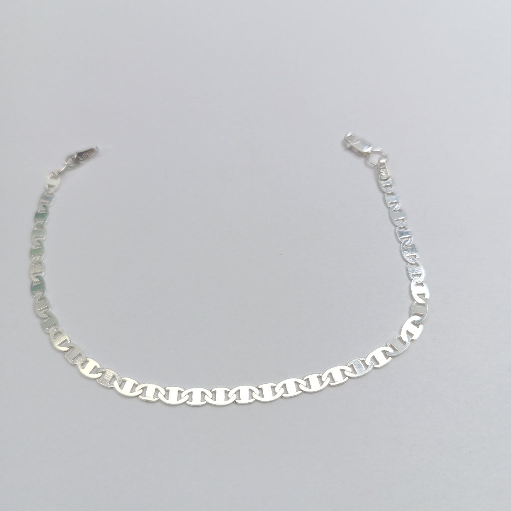 PULSERA TEJIDO GUCHI PLATA .925 18 CM 3.1 GR (NUEVO)