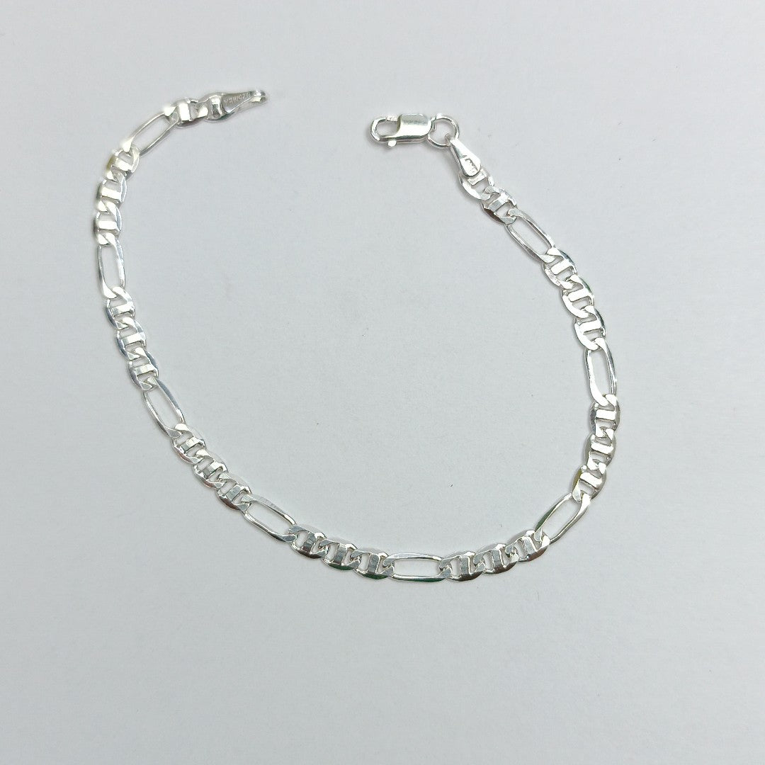 PULSERA TEJIDO 3X1 PLATA .925 16 CM 2.9 GR (NUEVO)