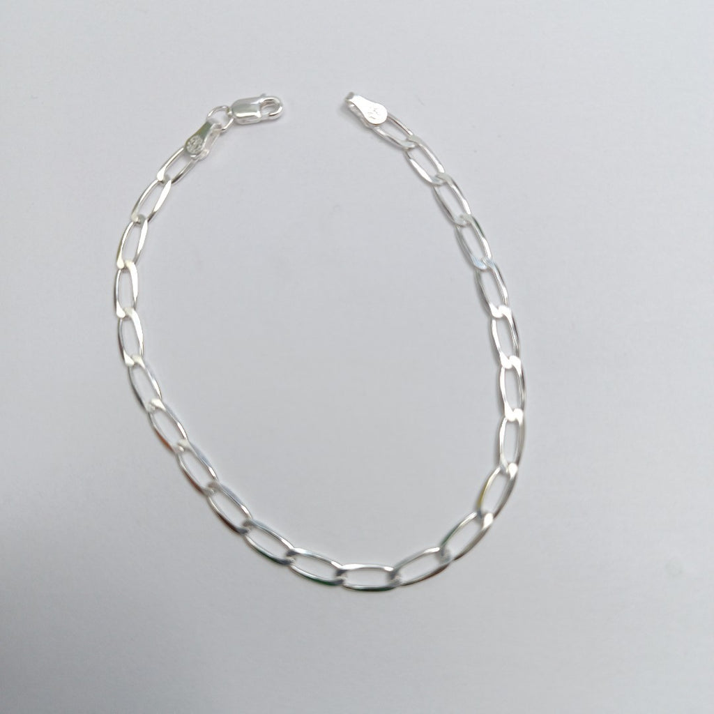 PULSERA TEJIDO ESLABONES PLATA .925 21 CM 4 GR (NUEVO)