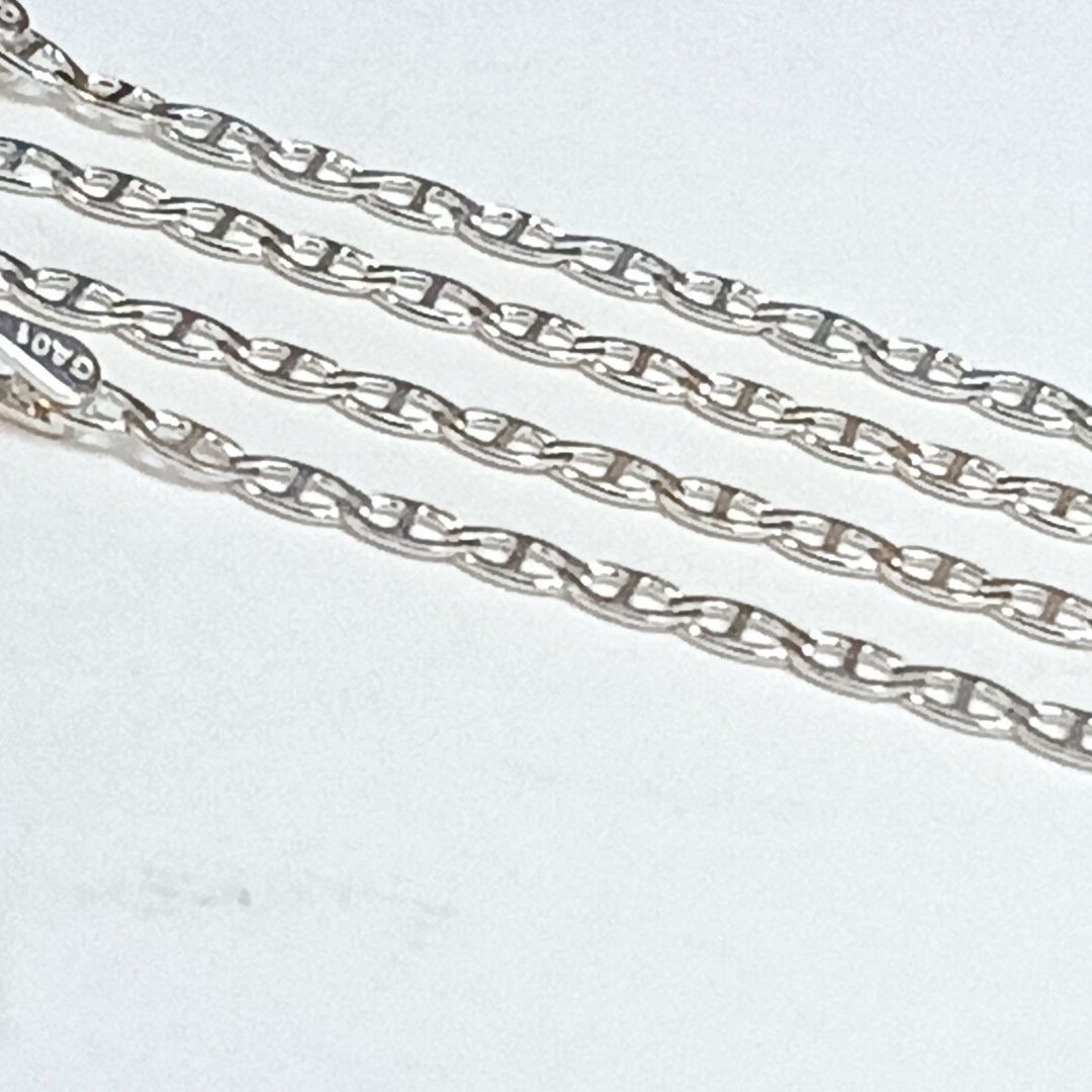CADENA TEJIDO GUCHI PLATA .925 55 CM 3.4 GR (NUEVO)