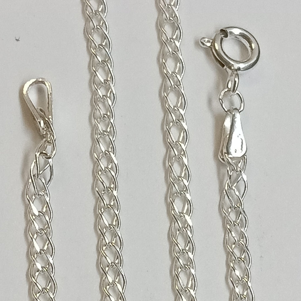 CADENA TEJIDO ESLABONES PLATA .925 55 CM 3.9 GR (NUEVO)