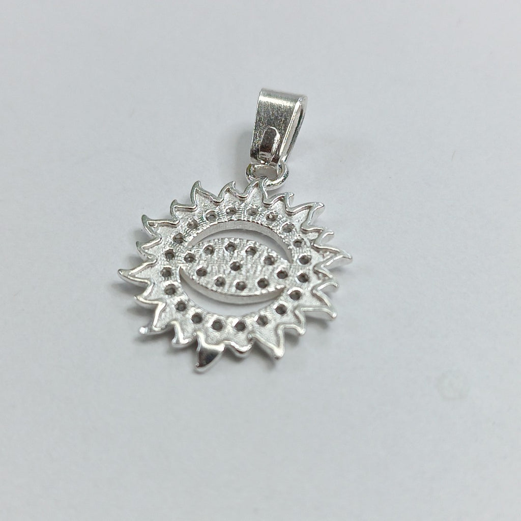 DIJE OJO MAGICO CON CIRCONIAS PLATA .925 2 GR (NUEVO)