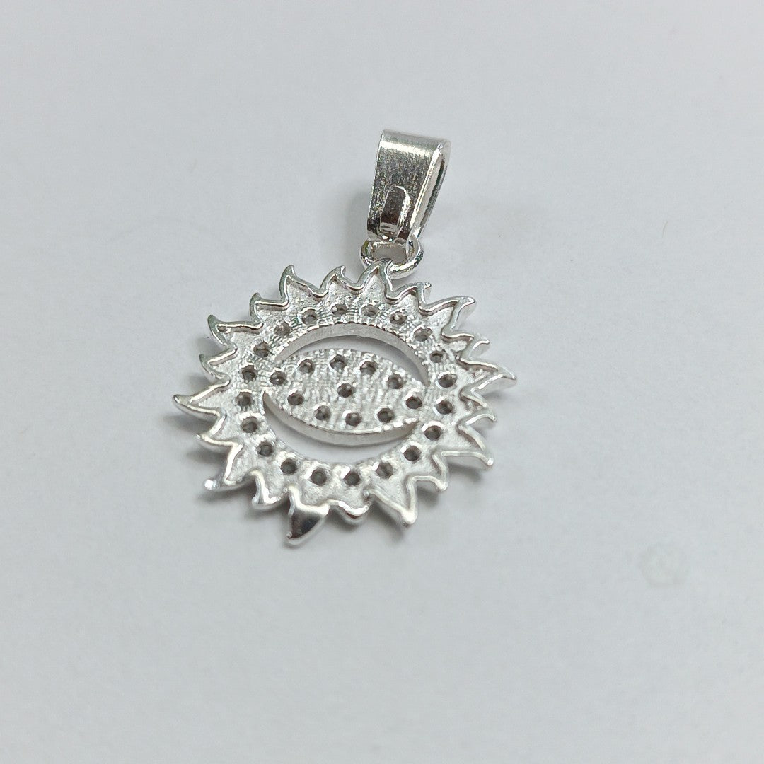 DIJE OJO MAGICO CON CIRCONIAS PLATA .925 2 GR (NUEVO)
