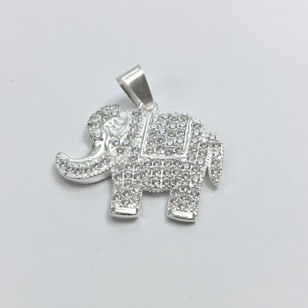 DIJE ELEFANTE C/CIRCONIAS PLATA .925 5.4 GR (NUEVO)