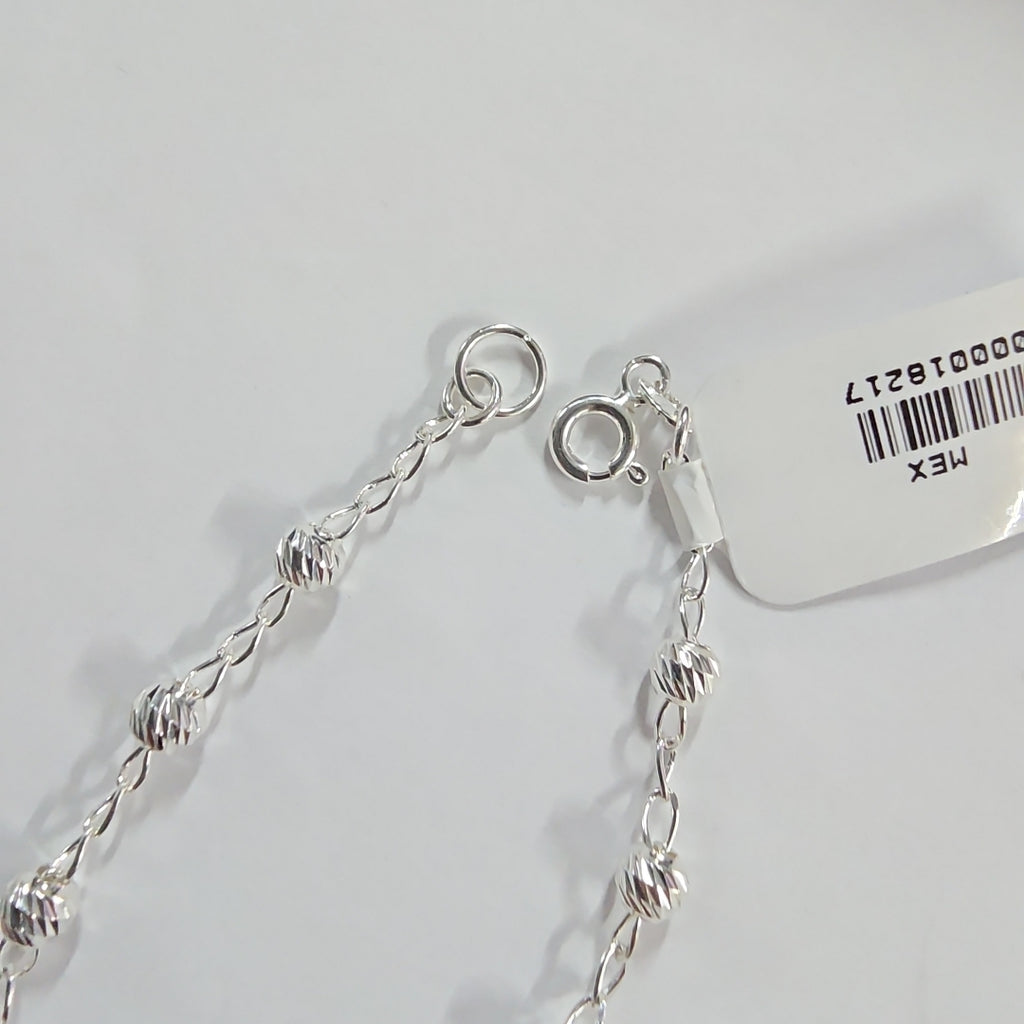 PULSERA TEJIDO ESPECIAL PLATA .925 18 CM 2.9 GR (NUEVO)