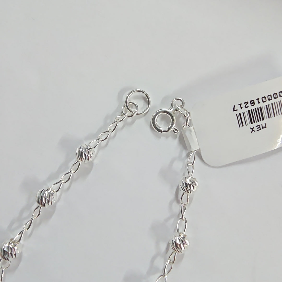 PULSERA TEJIDO ESPECIAL PLATA .925 18 CM 2.9 GR (NUEVO)