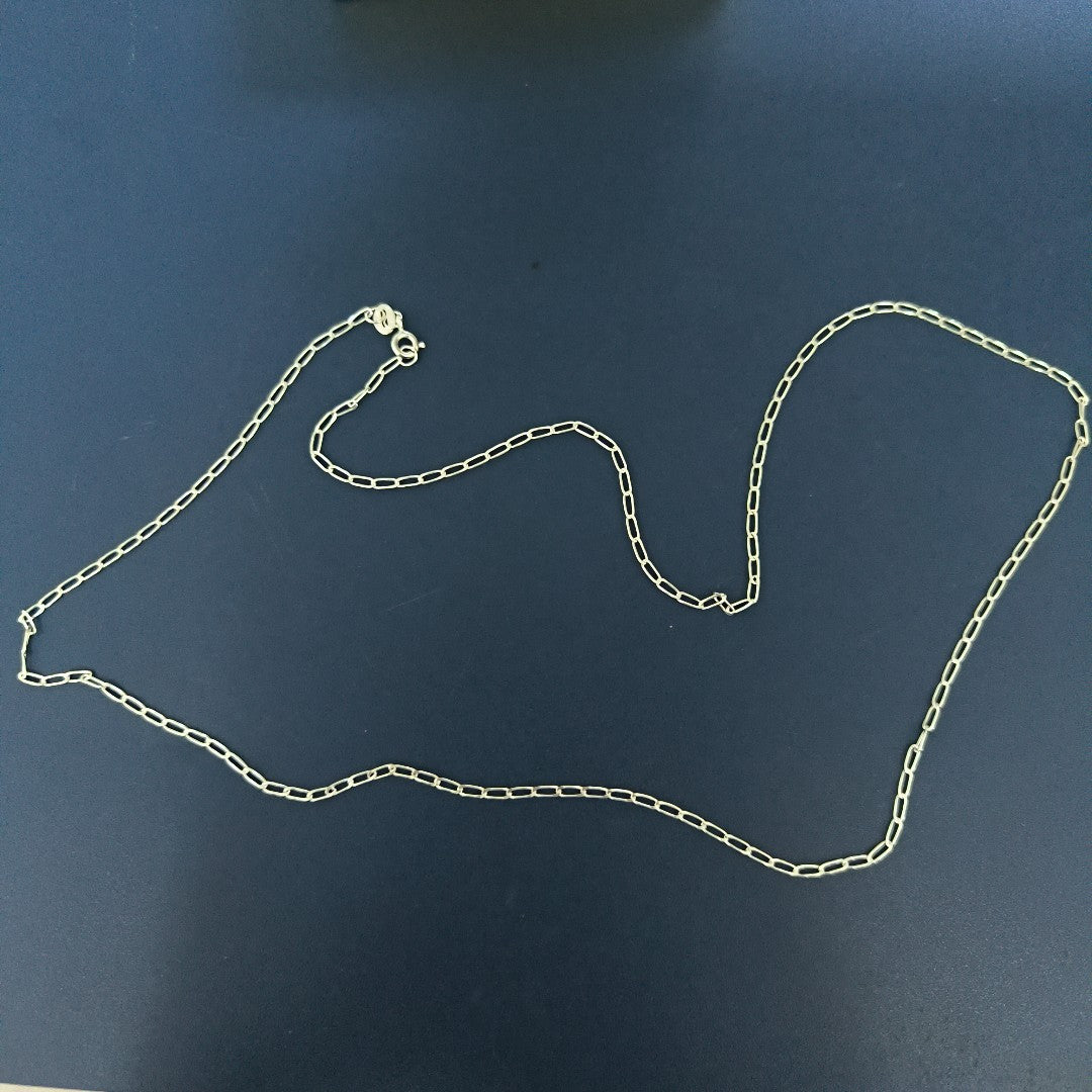 CADENA TEJIDO ESLABONES PLATA .925 60 CM 3 GR (NUEVO)