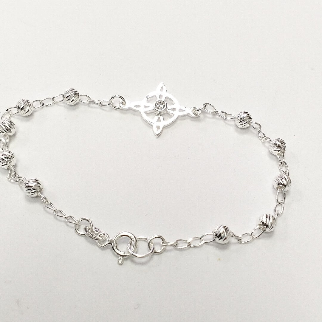 PULSERA TEJIDO ESPECIAL PLATA .925 18 CM 2.8 GR (NUEVO)