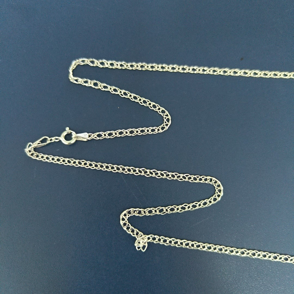 CADENA TEJIDO ESLABONES PLATA .925 55 CM 3.8 GR (NUEVO)