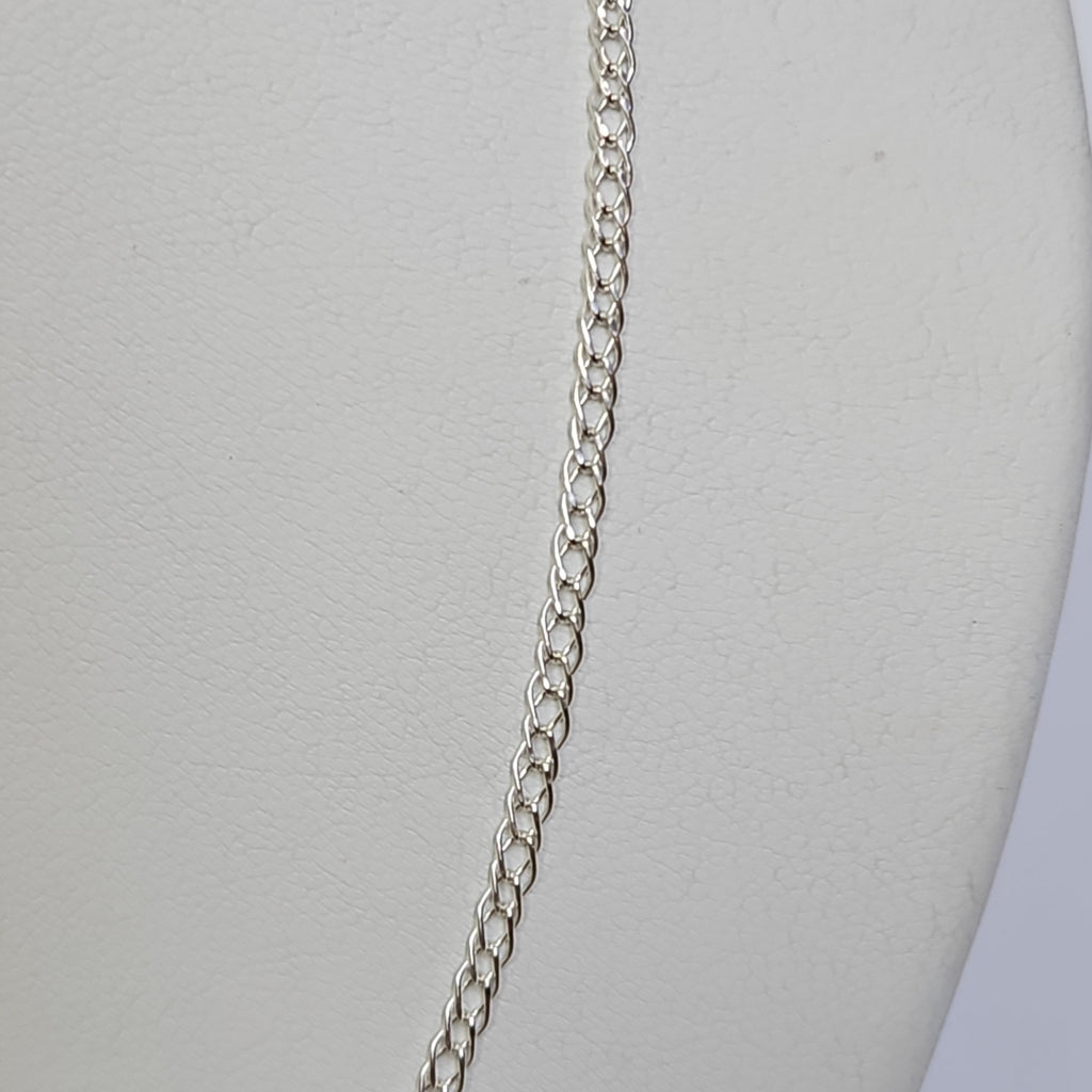 CADENA TEJIDO ESLABONES PLATA .925 55 CM 3.9 GR (NUEVO)